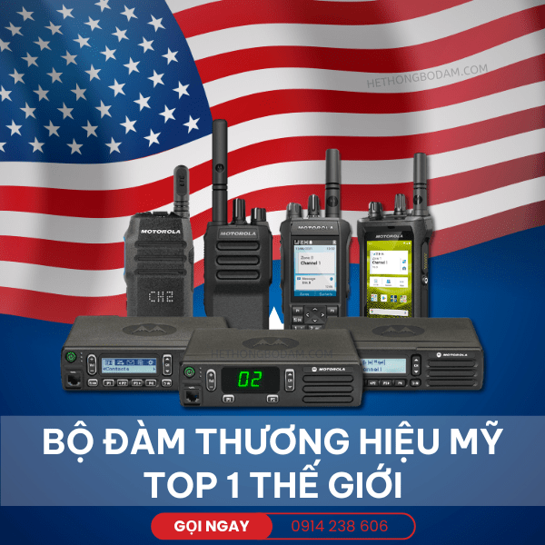 Dòng sản phẩm bộ đàm Motorola thương hiệu USA luôn là dòng sản phẩm được tin cậy trong nhiều lĩnh vực